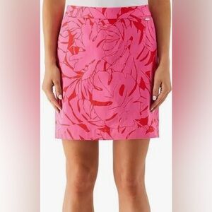 RAFAELLA Skort Women’s Size Small Floral Carmine Rose Pockets Stretch NWT